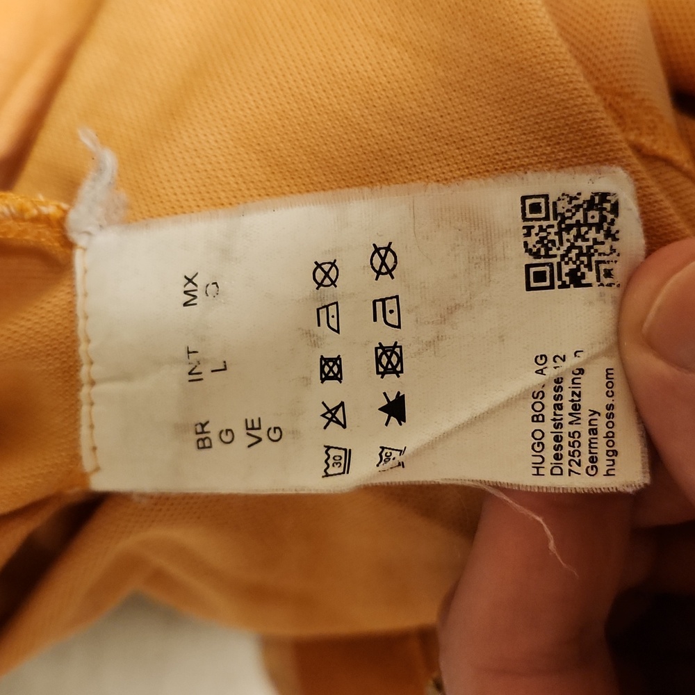 Hugo Boss Orange & White logo Tape Spellout Slim Fit Polo Shirt - Picture 7 of 12